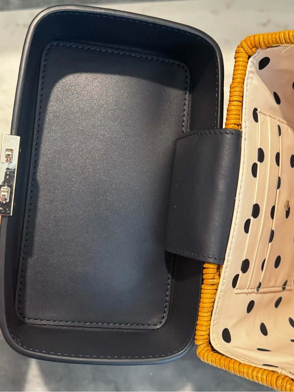 KATE SPADE Small Voyage Wicker Top-Handle Crossbody Bag